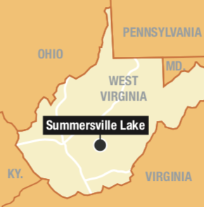 WV map Summersville Lake