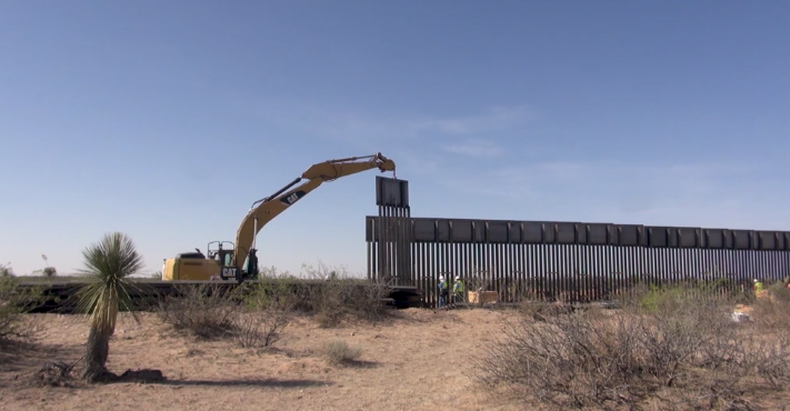 new border barrier in Santa Teresa NM  april 11 2018