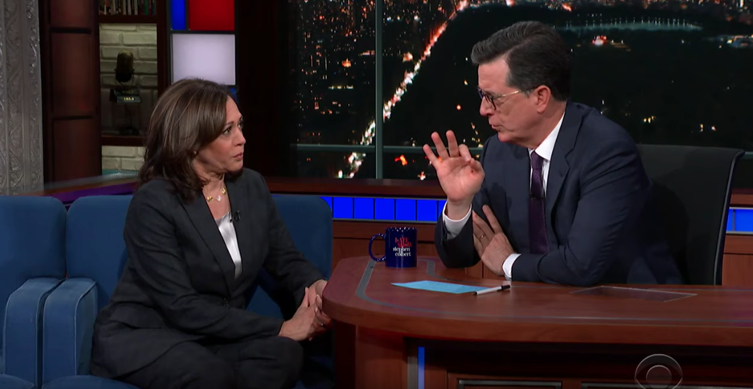 Kamala Harris on Colbert