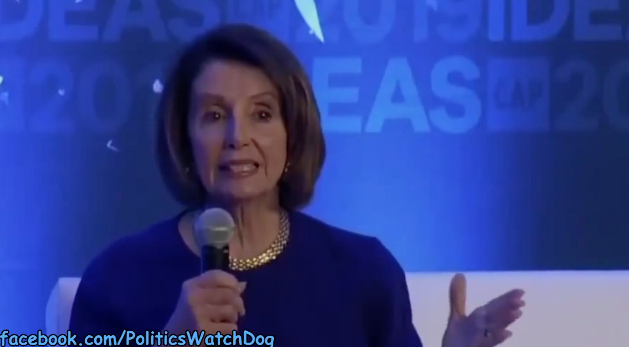 Screenshot from slowed down Pelosi video