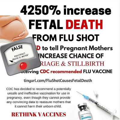 False anti-vaccine Instagram post