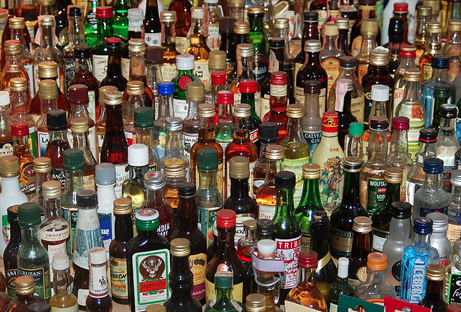 Alcohol bottles