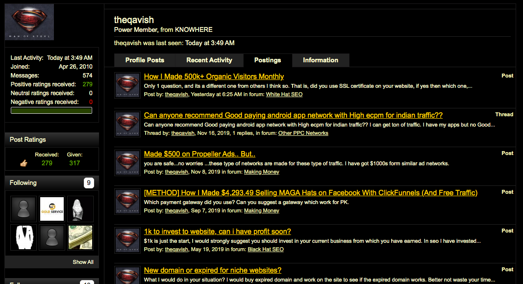 Theqavish on Black Hat World