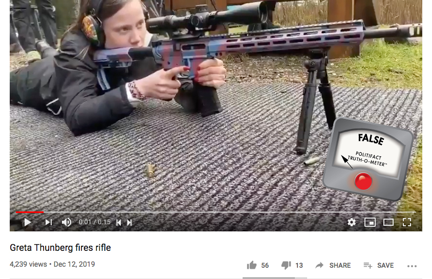 False Thunberg rifle video