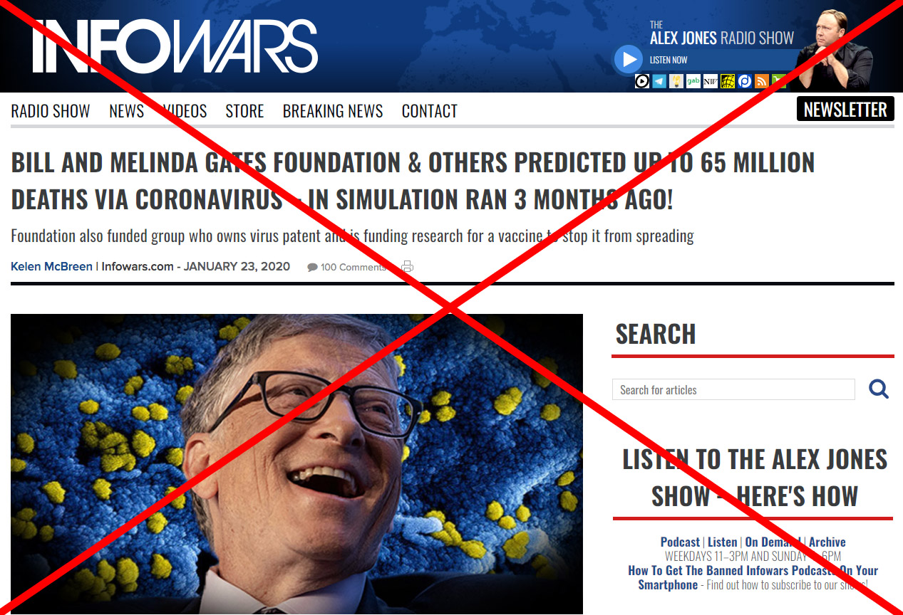Coronavirus hoaxes: Gates Foundation