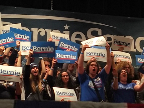 Sanders in Ames crowd shot
