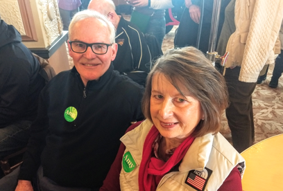 Couple from Klobuchar rally