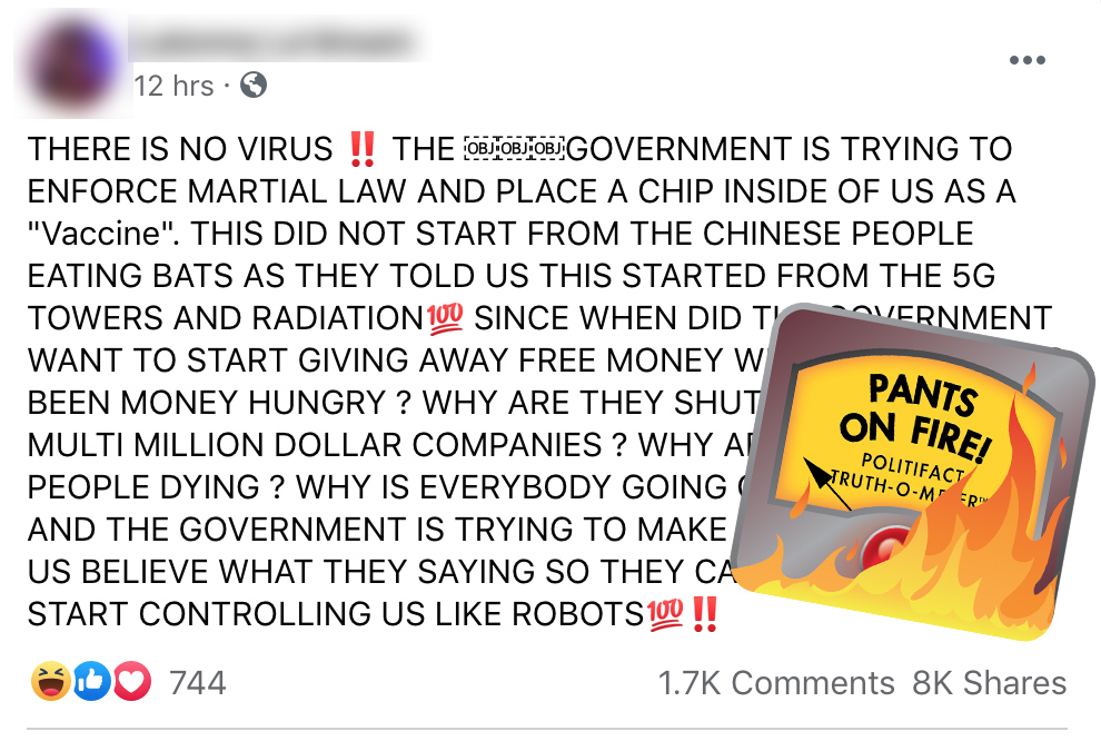 Coronavirus isn't real hoax