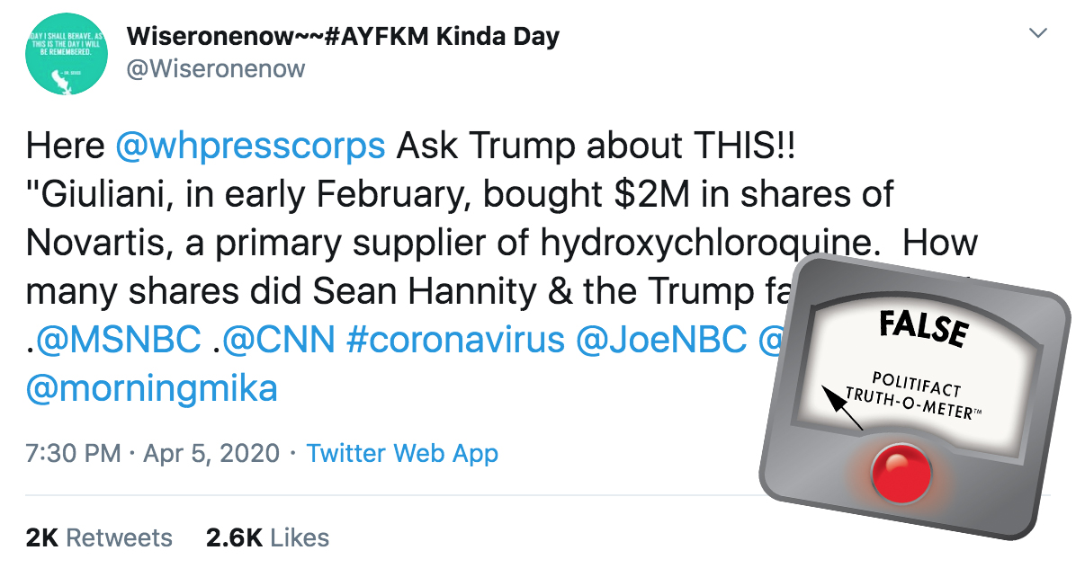 Giuliani hydroxychloroquine