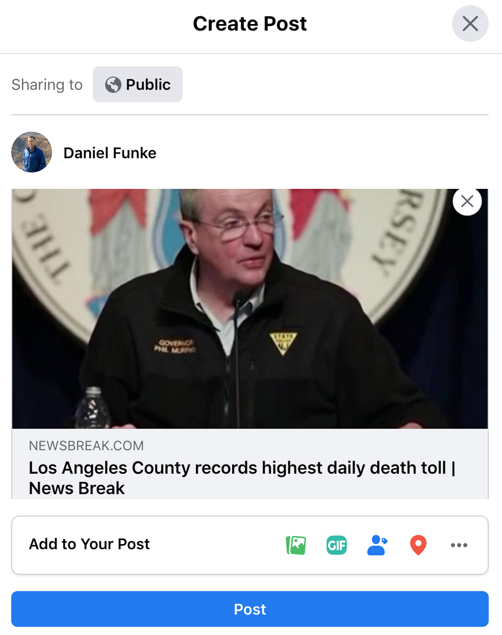 Facebook News Break NBC News share