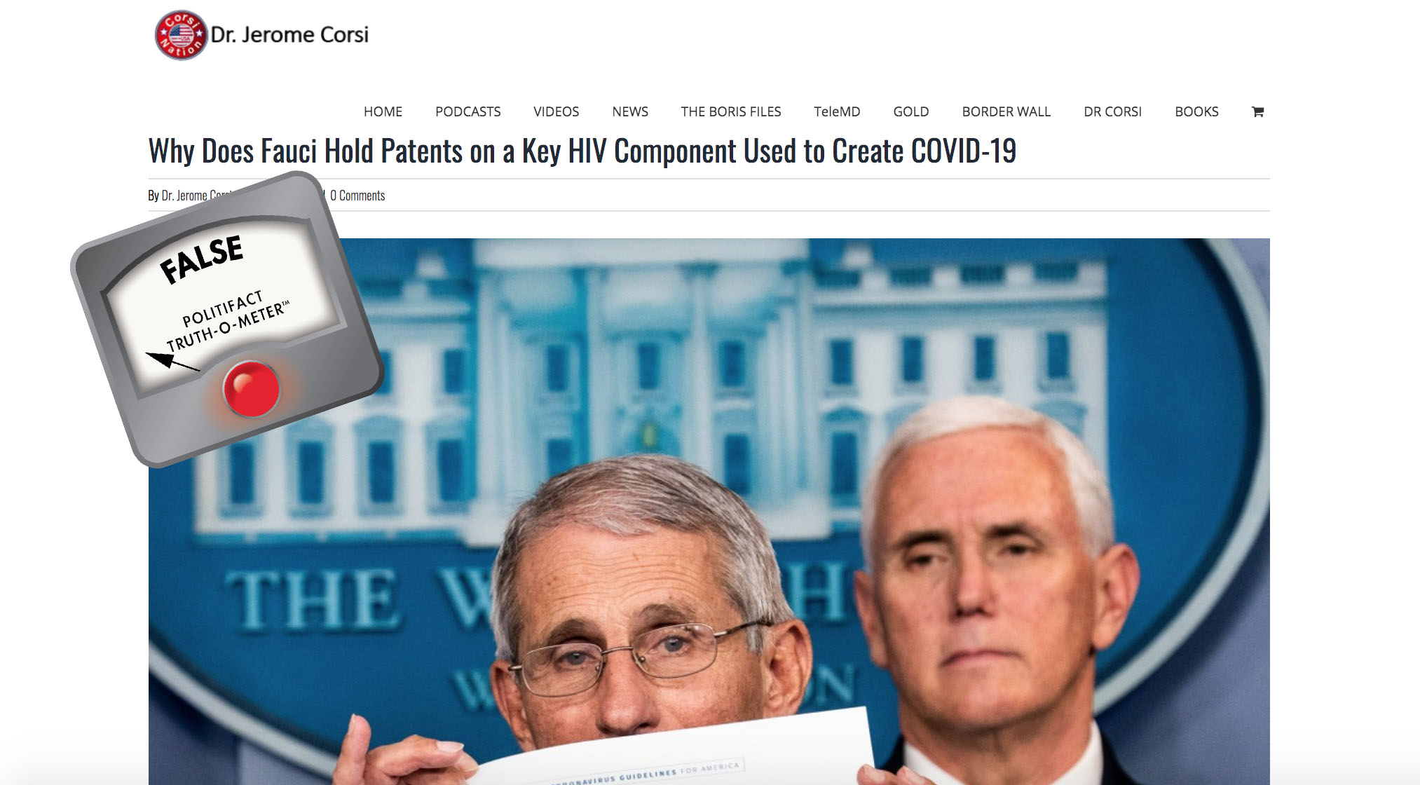 Corsi Fauci conspiracy