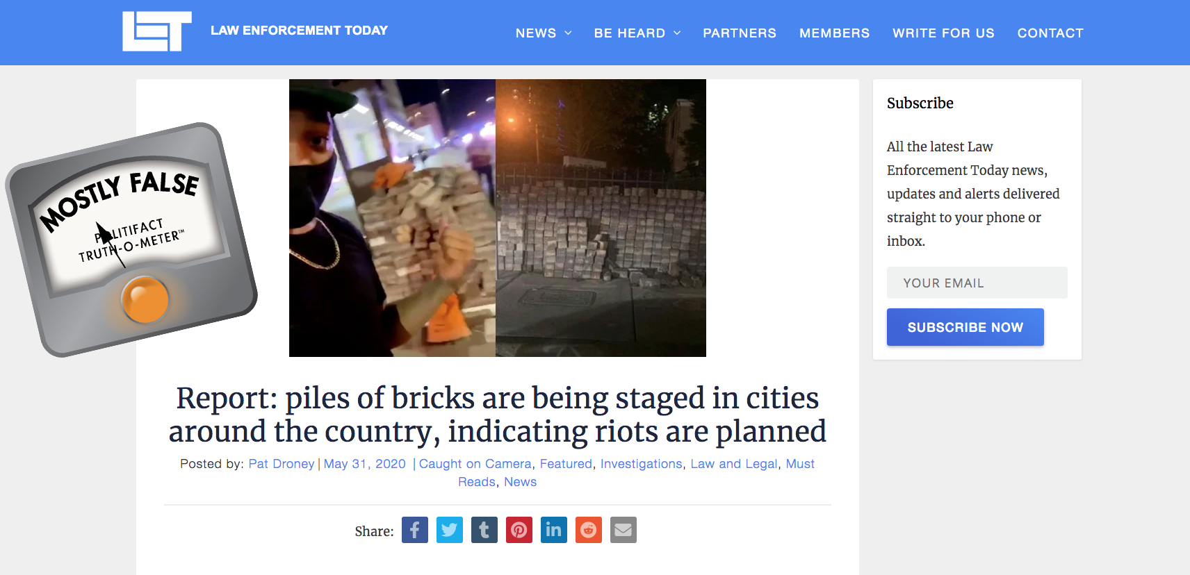 LET brick protest story