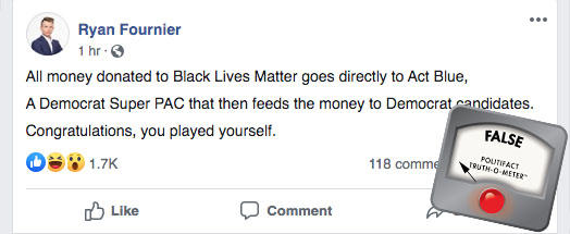 Ryan Fournier post about ActBlue