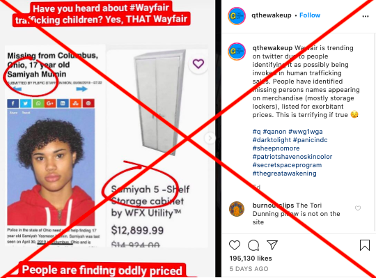 Wayfair Instagram post