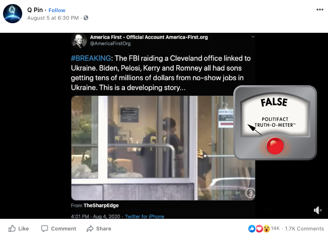 Cleveland FBI raid conspiracy theory