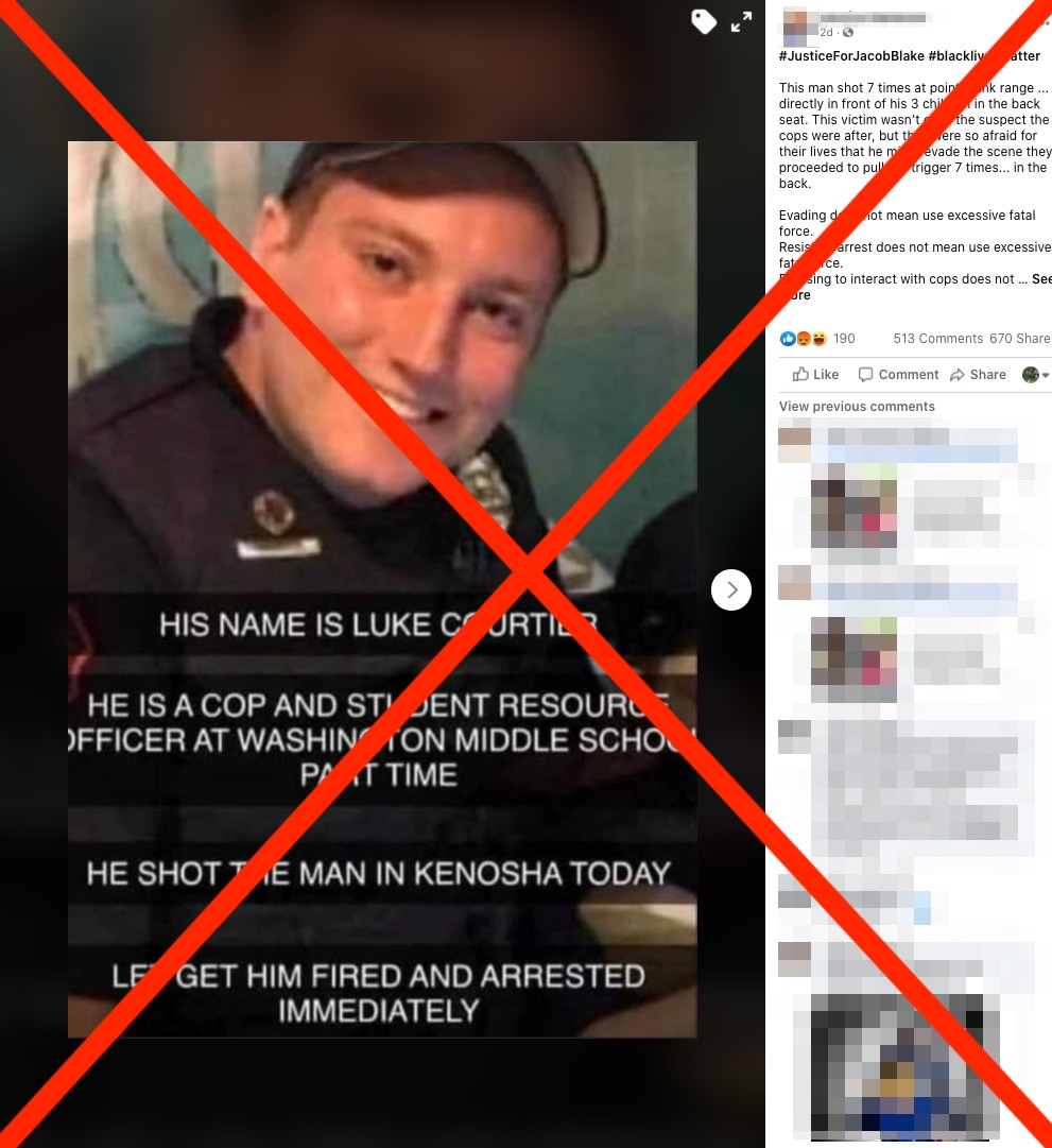 Luke Courtier/Jacob Blake hoax