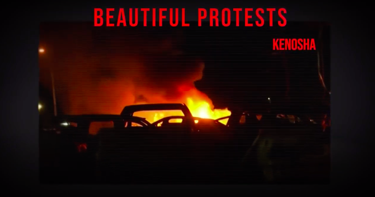 Oberweis 'beautiful protests' ad (screenshot)
