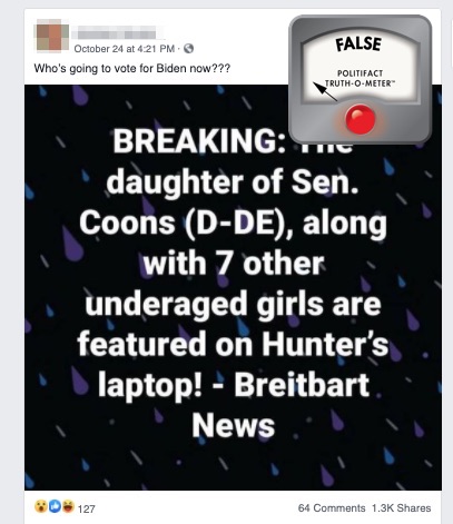 Hunter Biden-Coons claim