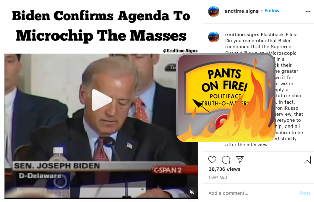 Biden microchip claim