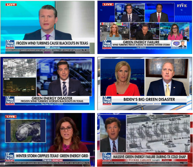 Fox News Texas energy chyrons compilation art