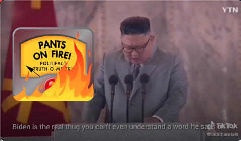 Fake TikTok Kim Jong Un video screenshot