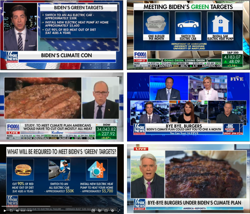 Fox News collection of chyrons Biden burgers