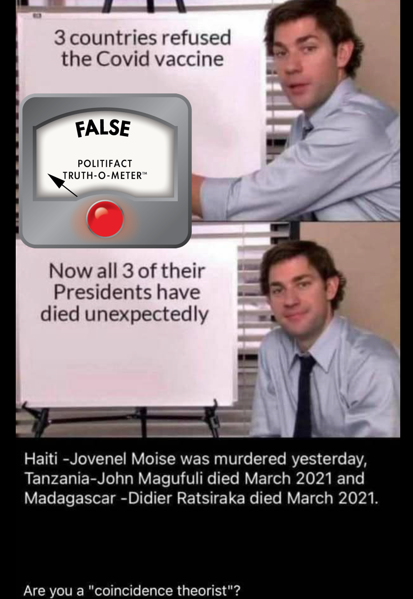 presidents deaths and vaccines meme