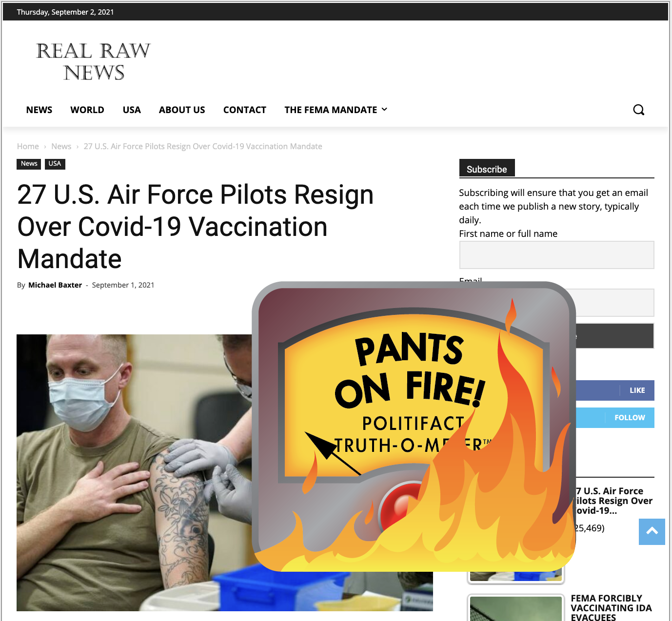 Real Raw News 27 pilots art with POF logo