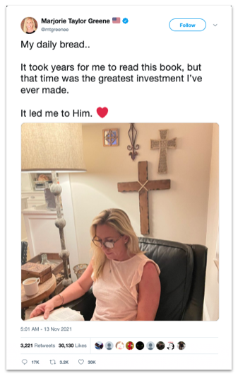 MTG Nov. 13, 2021 tweet