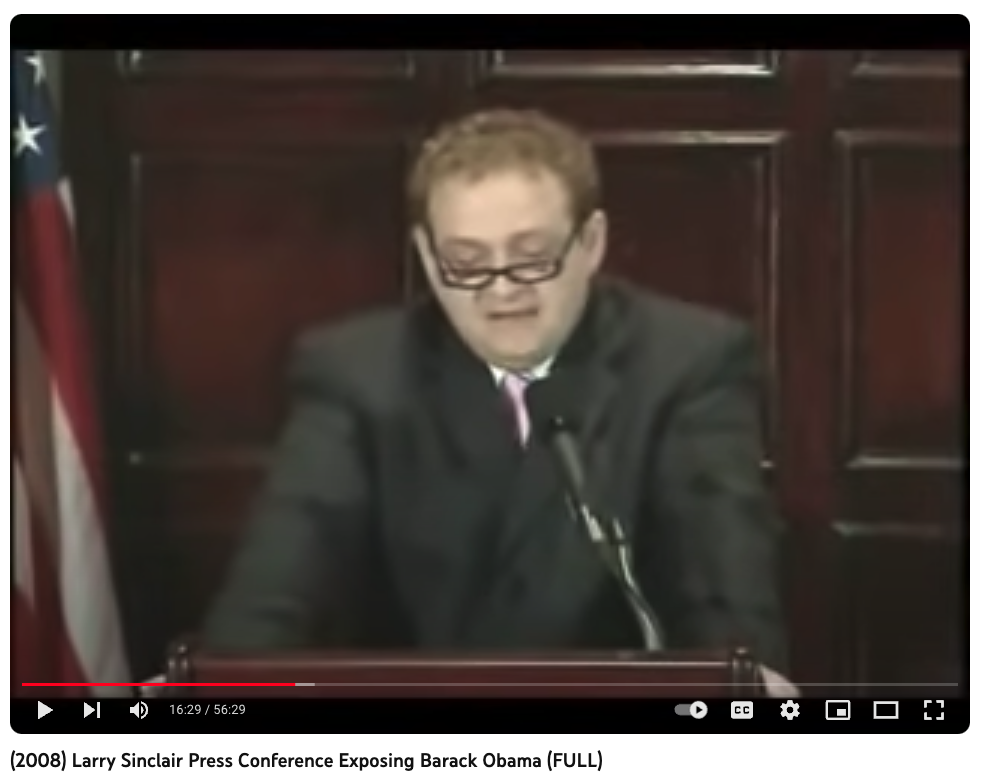 Larry Sinclair Press conference video screenshot