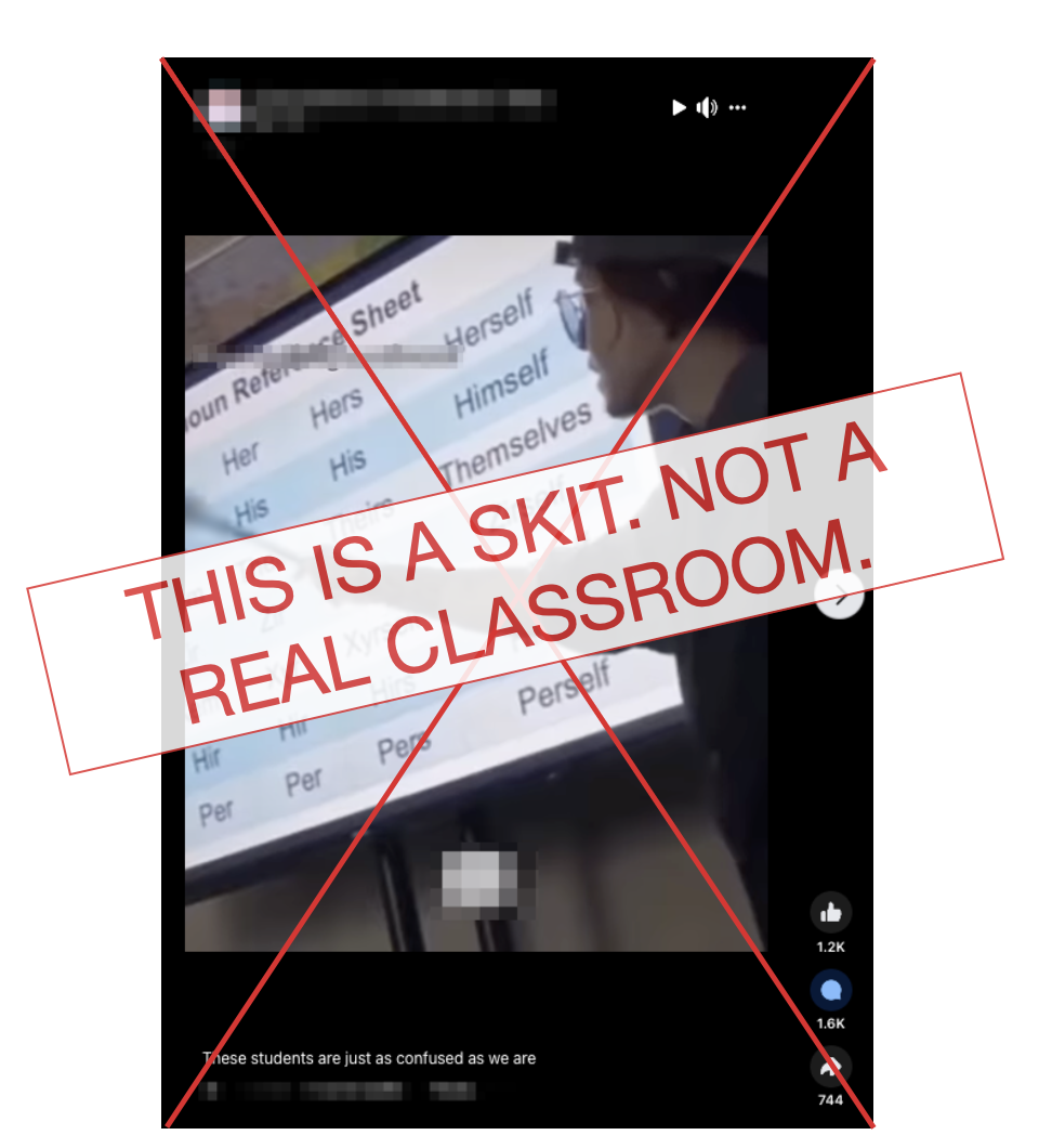 pronoun skit misinfo video embed