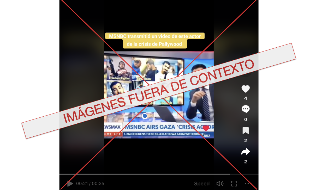 Falsa imagen de supuesto actor de crisis