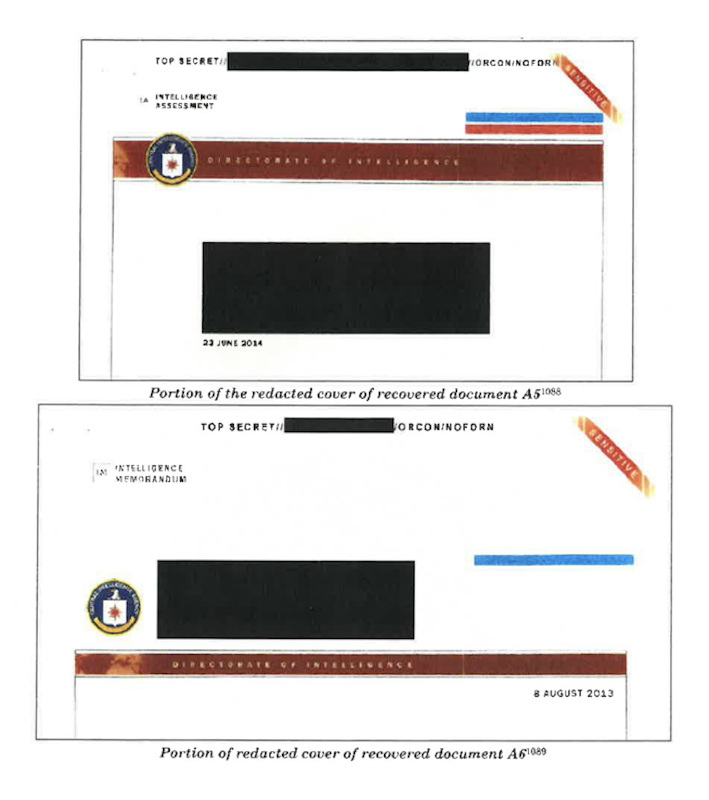 Screenshot of Top Secret document from Biden special counsel report