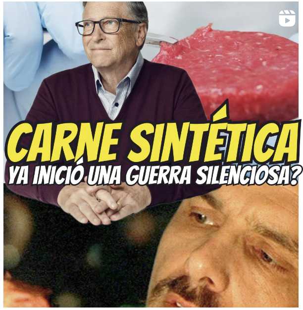 Screenshot of Spanish post on fake meat, 2-16-24