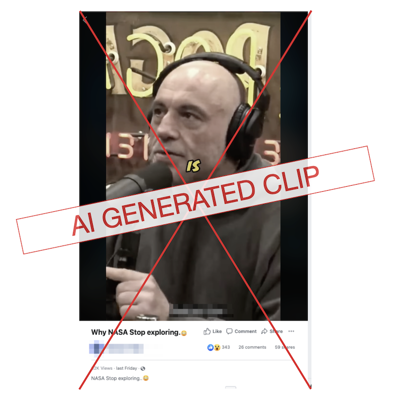 Joe Rogan AI screenshot embed