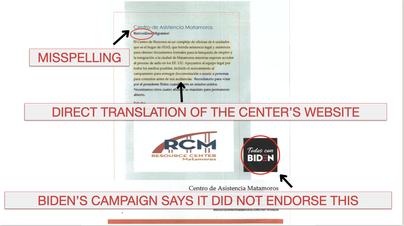 Graphic highlight Matamoros flyer 04/15/24