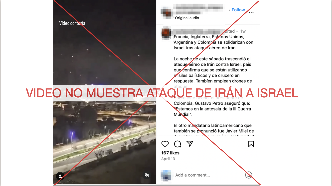 Grafico de ataque fuera de contexto a Israel 04/22/24