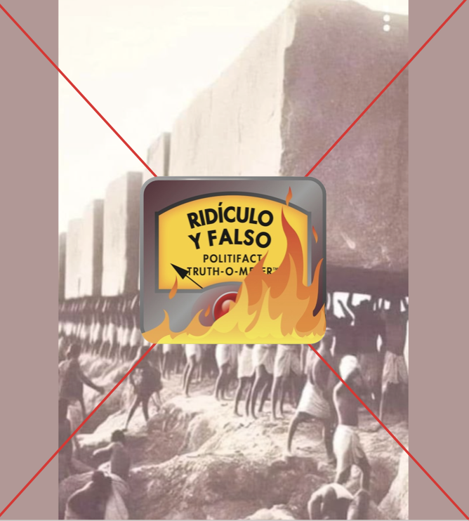 En Español: Grafico de imagen falsa de construcción de piramides egipcias