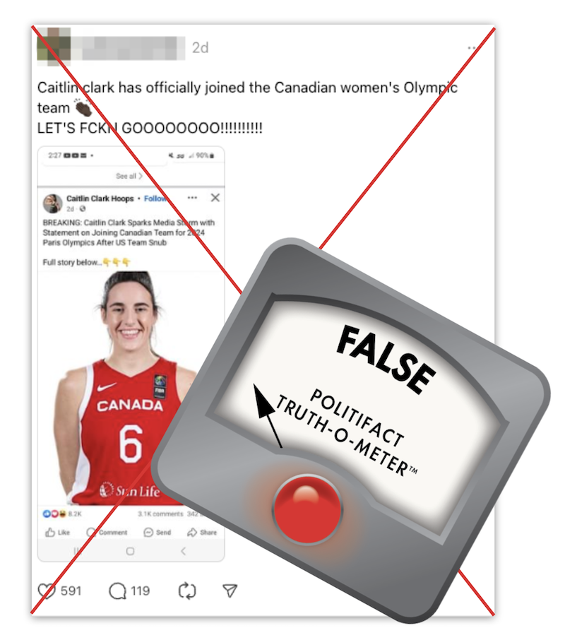 Caitlin Clark Canada Olympic embed False