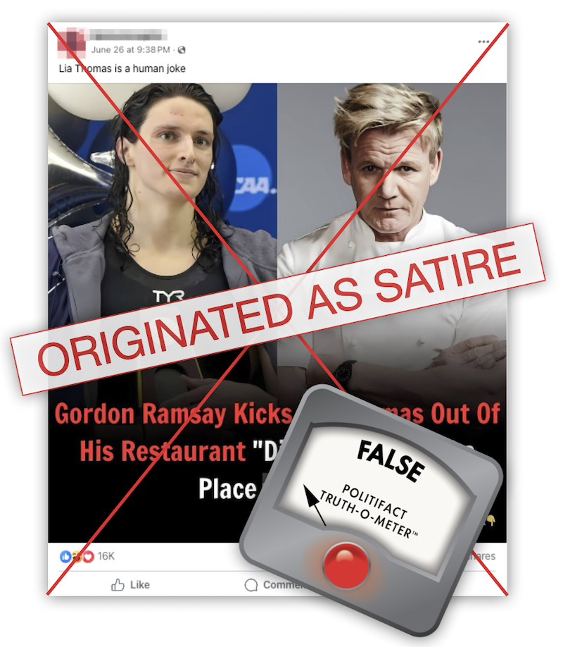 Lia Thomas Gordon Ramsay satire embed for story, 7-2-2024