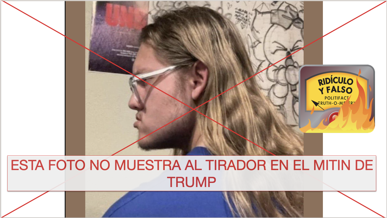 En Español: Grafico falso de sospechoso de tiroteo en mitin de Trump