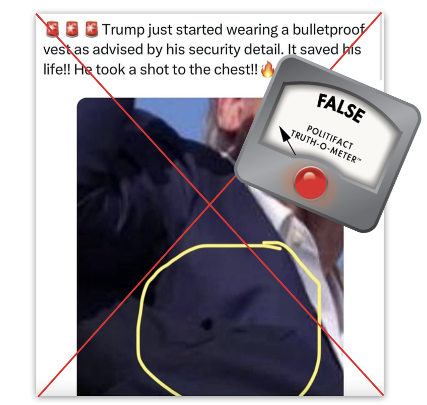 Trump chest bullet hole embed