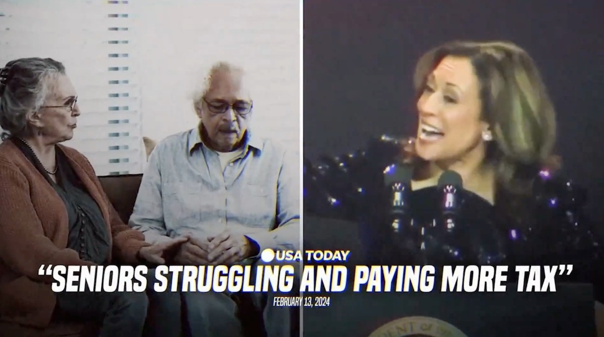 Trump Social Security tax ad screenshot, 10-22-2024