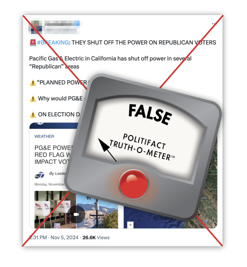 PG&E embed outage election night blurred