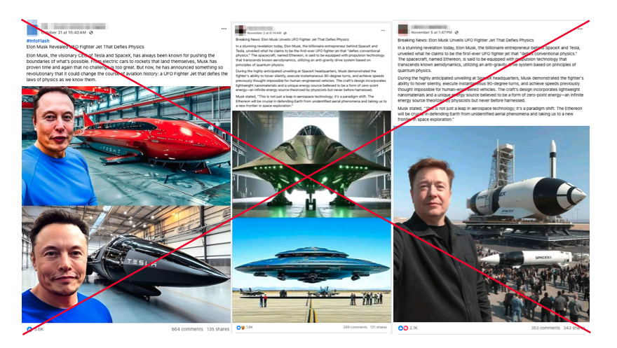 Elon Musk UFO fighter jet POF embed
