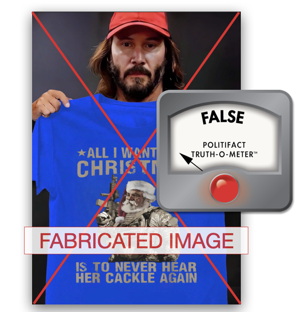 Graphic Keanu Reeves political messages photo