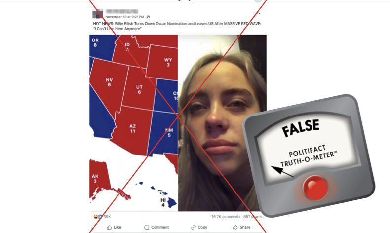 Billie Eilish False post 11.22.2024