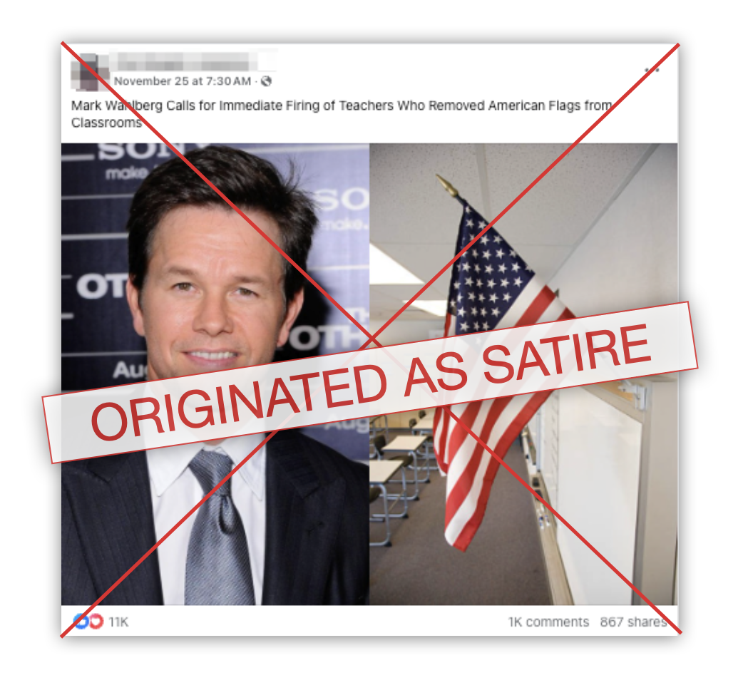Mark Wahlberg American flag False embed, 12-3-2024
