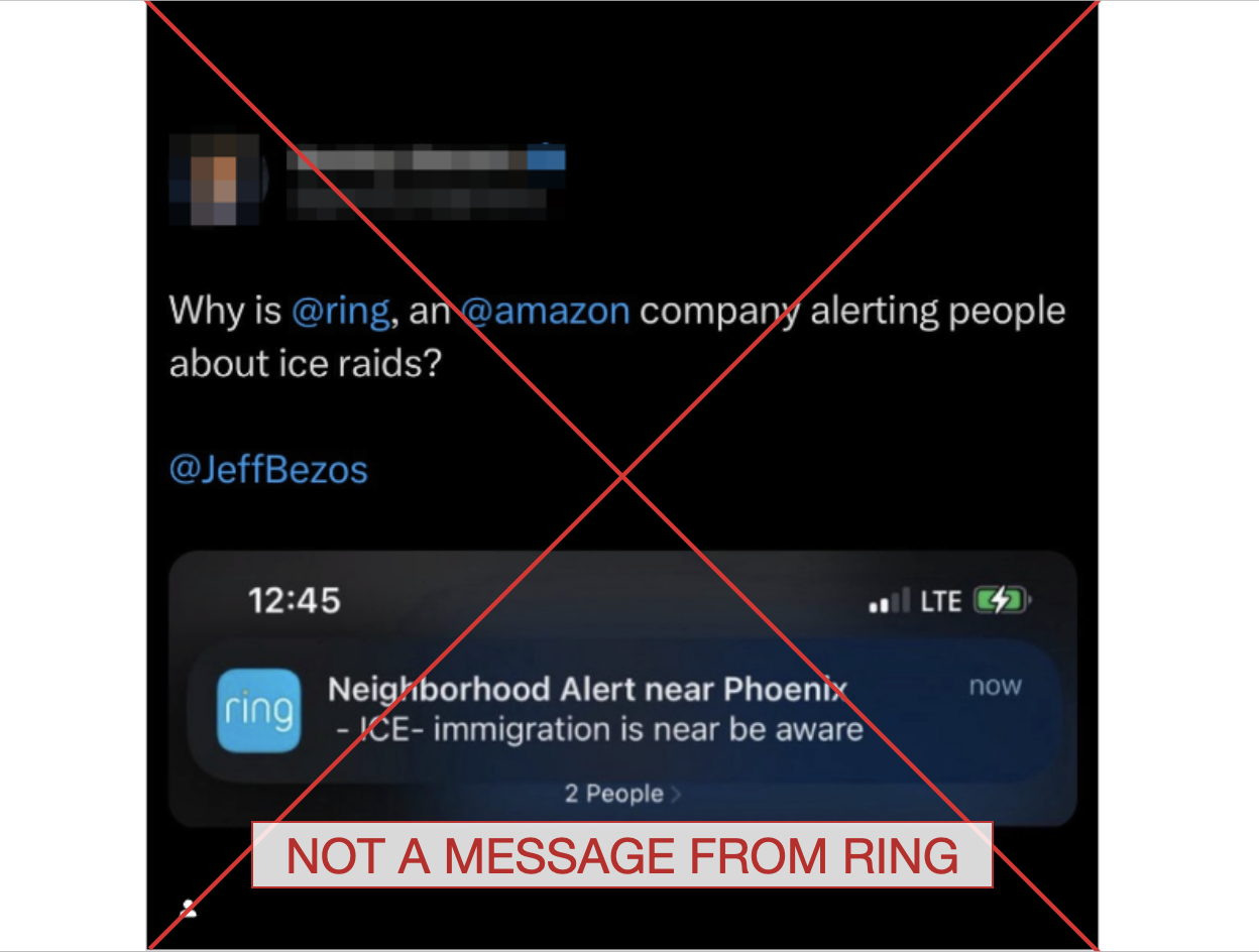 Ring immigration false graphic