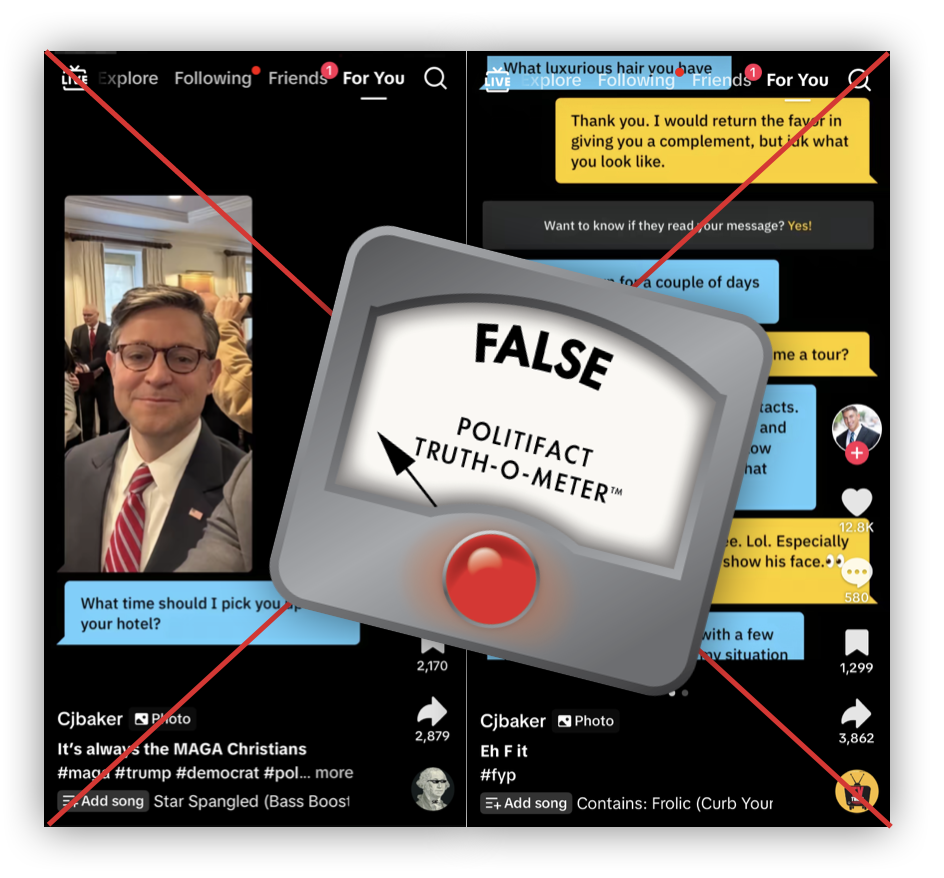 False Embed Mike Johnson Grindr messages